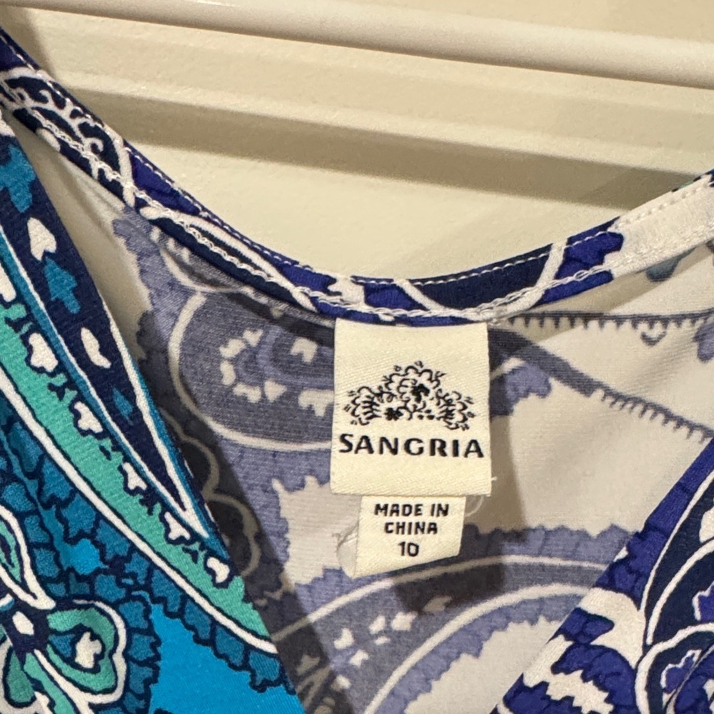 Signature by Sangria Teal and Navy Patterned Maxi Dress - Picture 3 of 6